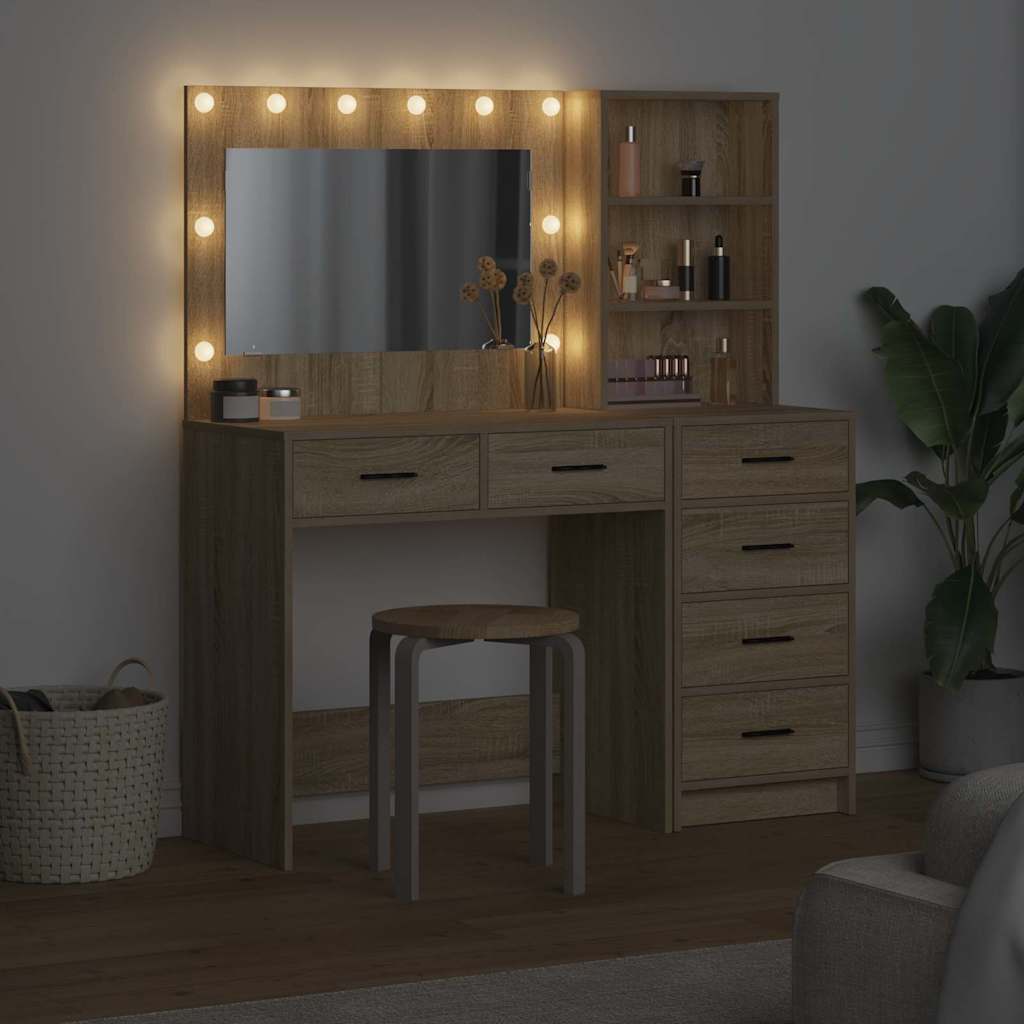Toaletni stol Smeđa 78.5 x 41 x 135 cm Konstruirano drvo