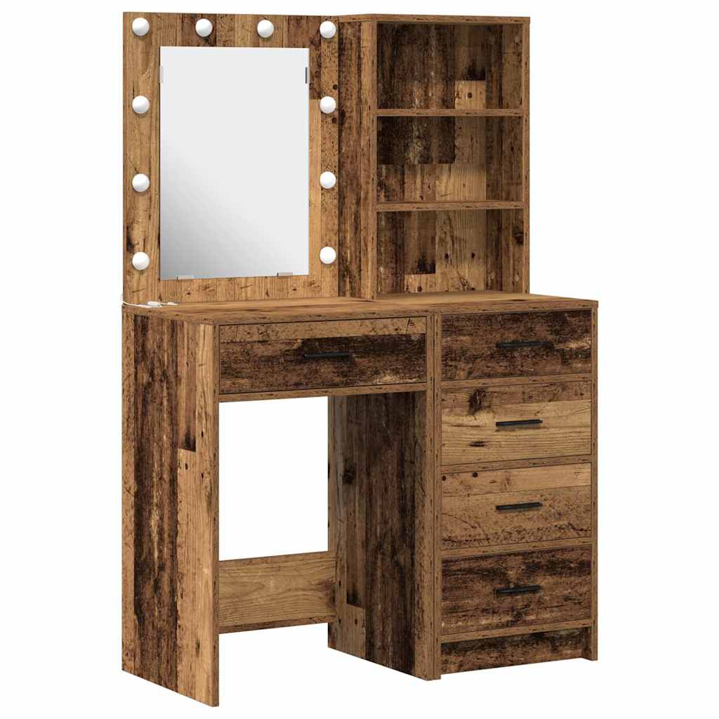 Toaletni stol 2 kom. Smeđa 50 x 41 x 135 cm Konstruirano drvo