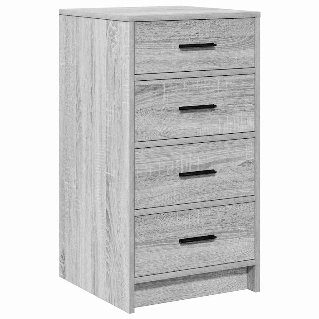 Toaletni stol s ladicama 3 pcs Siva Sonoma Konstruirano drvo