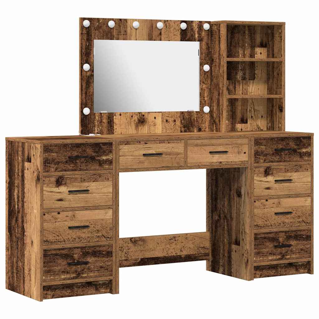 Toaletni stol 3 pcs Smeđa 40 x 41 x 135 cm Konstruirano drvo