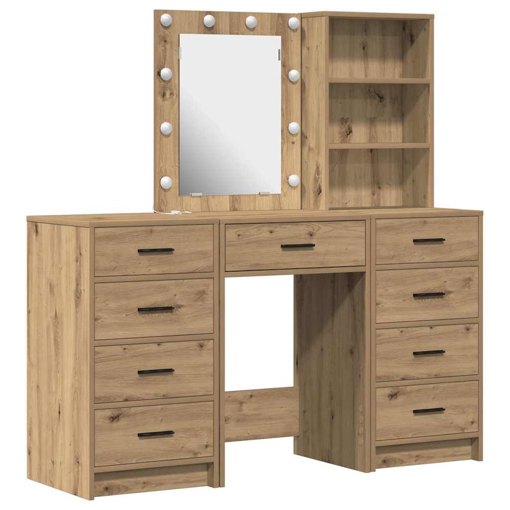 Toaletni stol 3 pcs Smeđa 40 x 41 x 135 cm Konstruirano drvo