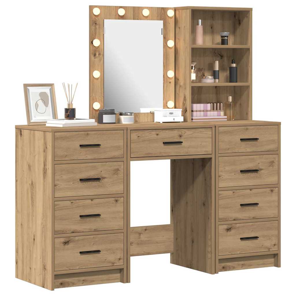 Toaletni stol 3 pcs Smeđa 40 x 41 x 135 cm Konstruirano drvo