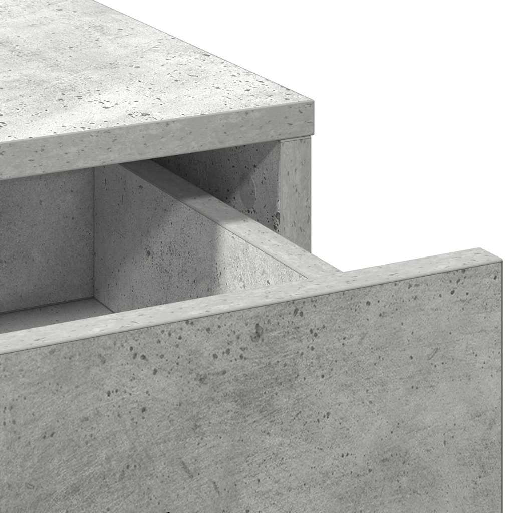 Toaletni stol s zrcalnim svjetlima 2 pcs Siva Konstruirano drvo