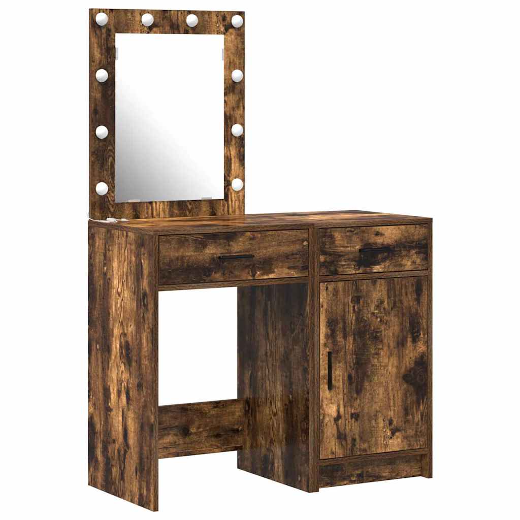 Toaletni stol 2 pcs Smeđa 50 x 41 x 135 cm Konstruirano drvo
