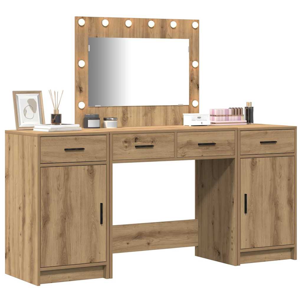 Toaletni stol 3 pcs Smeđa 78,5 x 41 x 135 cm Konstruirano drvo