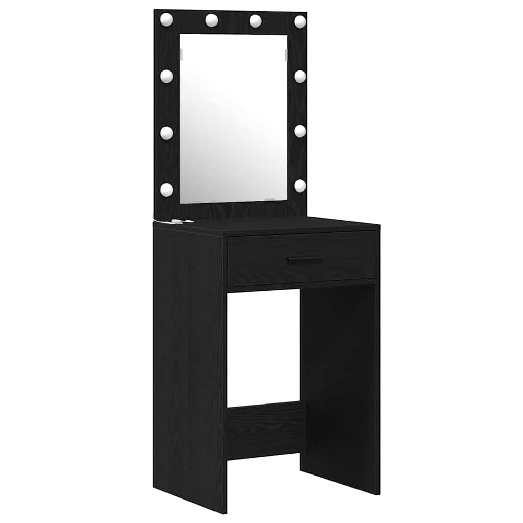 Toaletni stol s vratima Crna 50 x 41 x 135 cm Konstruirano drvo