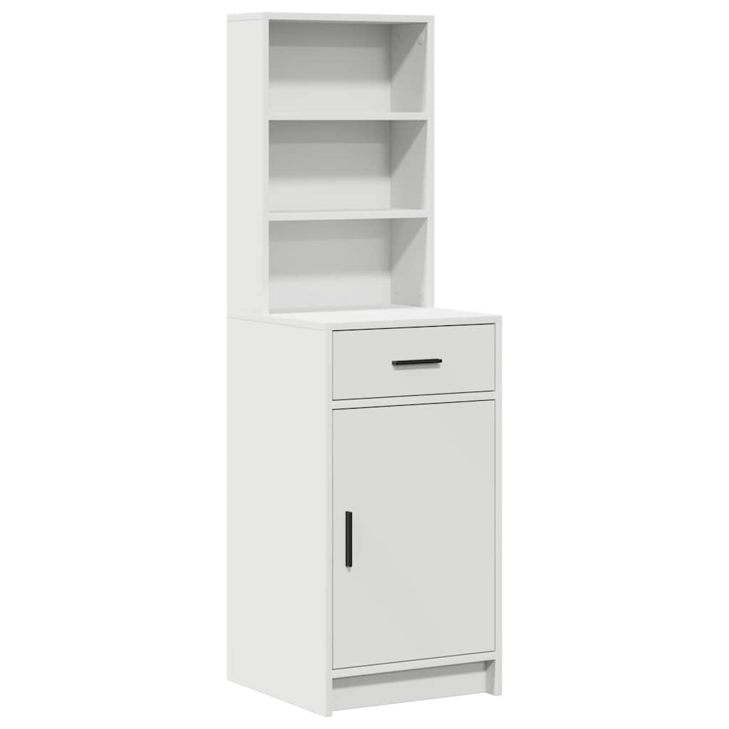 Toaletni stol s ladicama 2 pcs Bijelo Konstruirano drvo