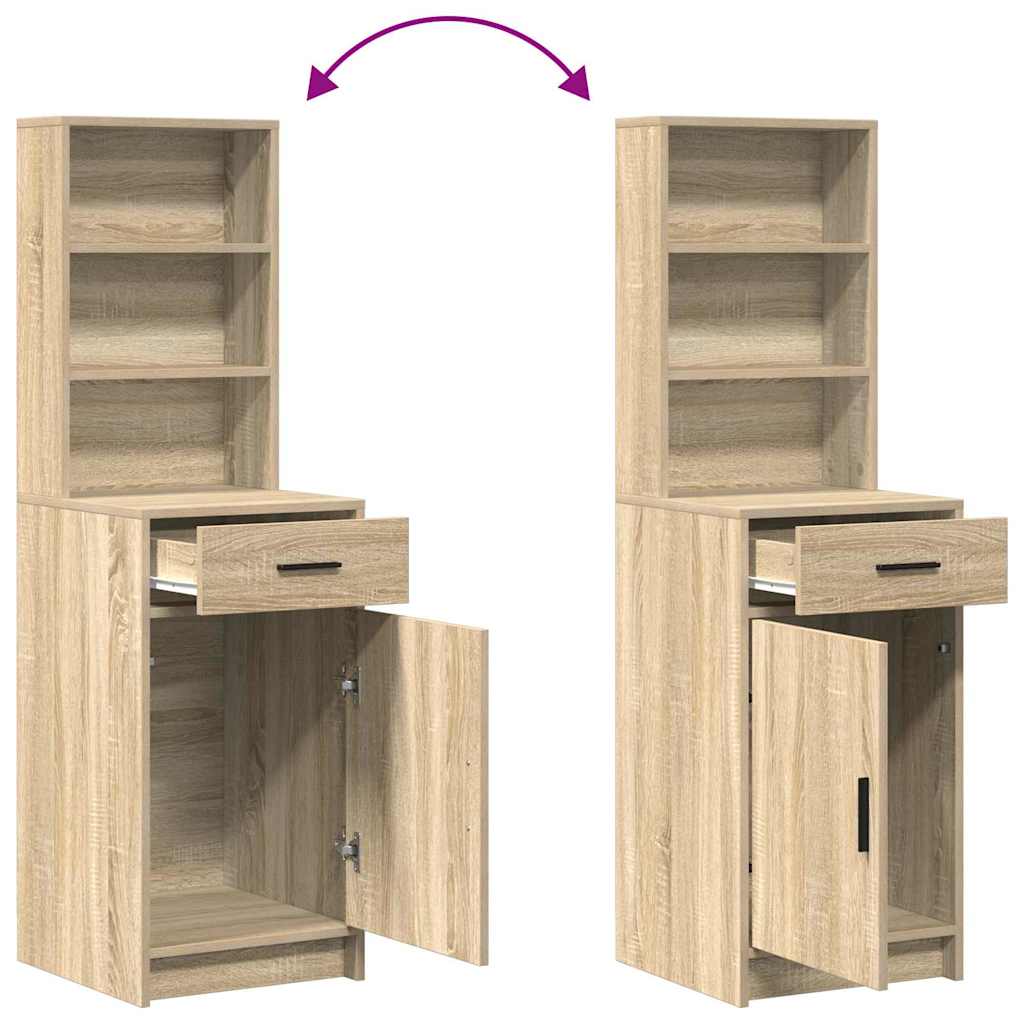 Toaletni stol s ladicama 2 pcs Smeđa Konstruirano drvo