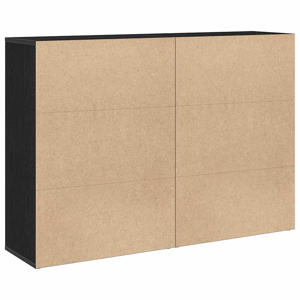 Kreveta 2 pcs Crni hrast 60 x 31 x 84 cm Konstruirano drvo