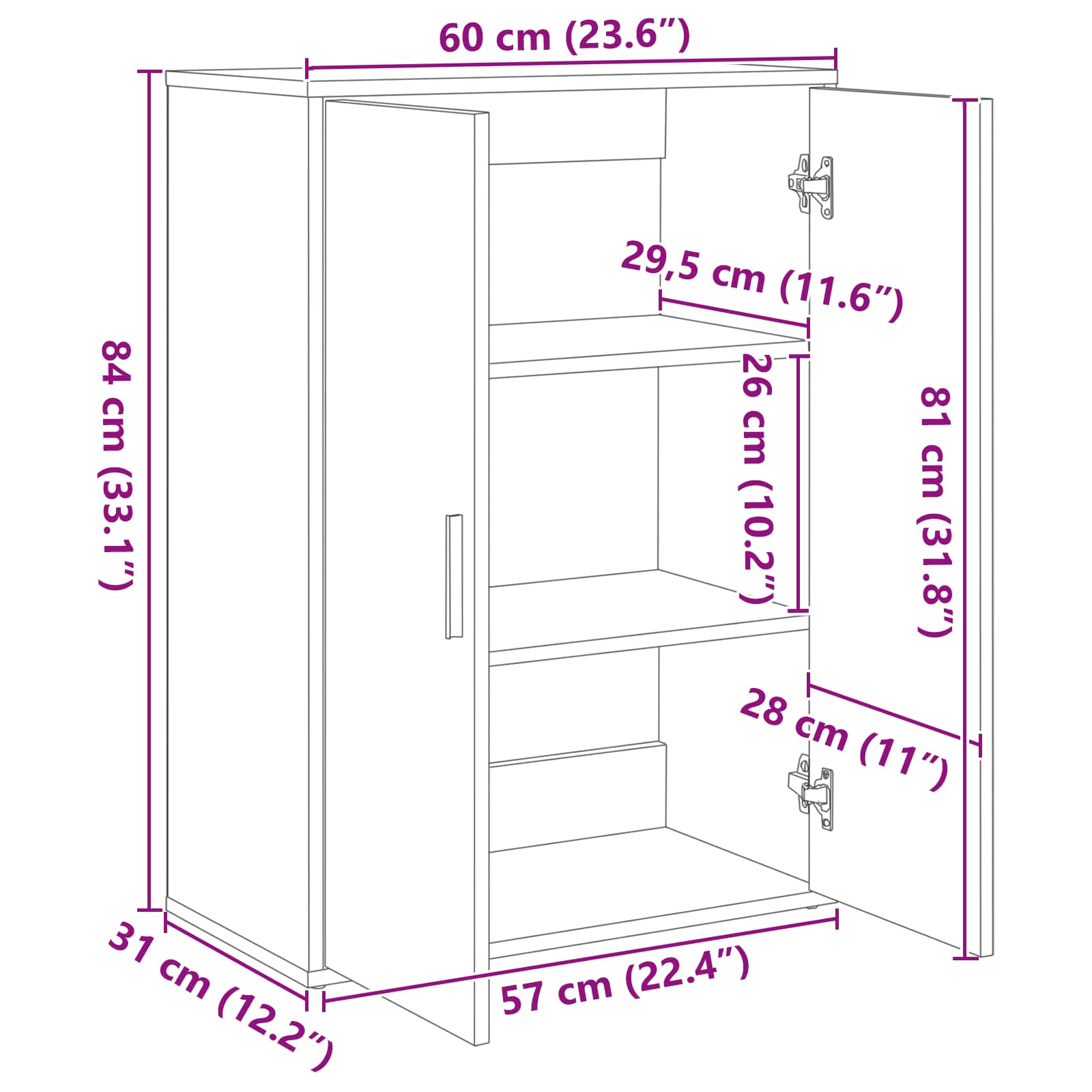 Kreveta 2 pcs Crni hrast 60 x 31 x 84 cm Konstruirano drvo