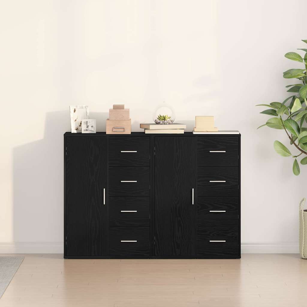 Kreveta 2 pcs Crni hrast 60 x 31 x 84 cm Konstruirano drvo