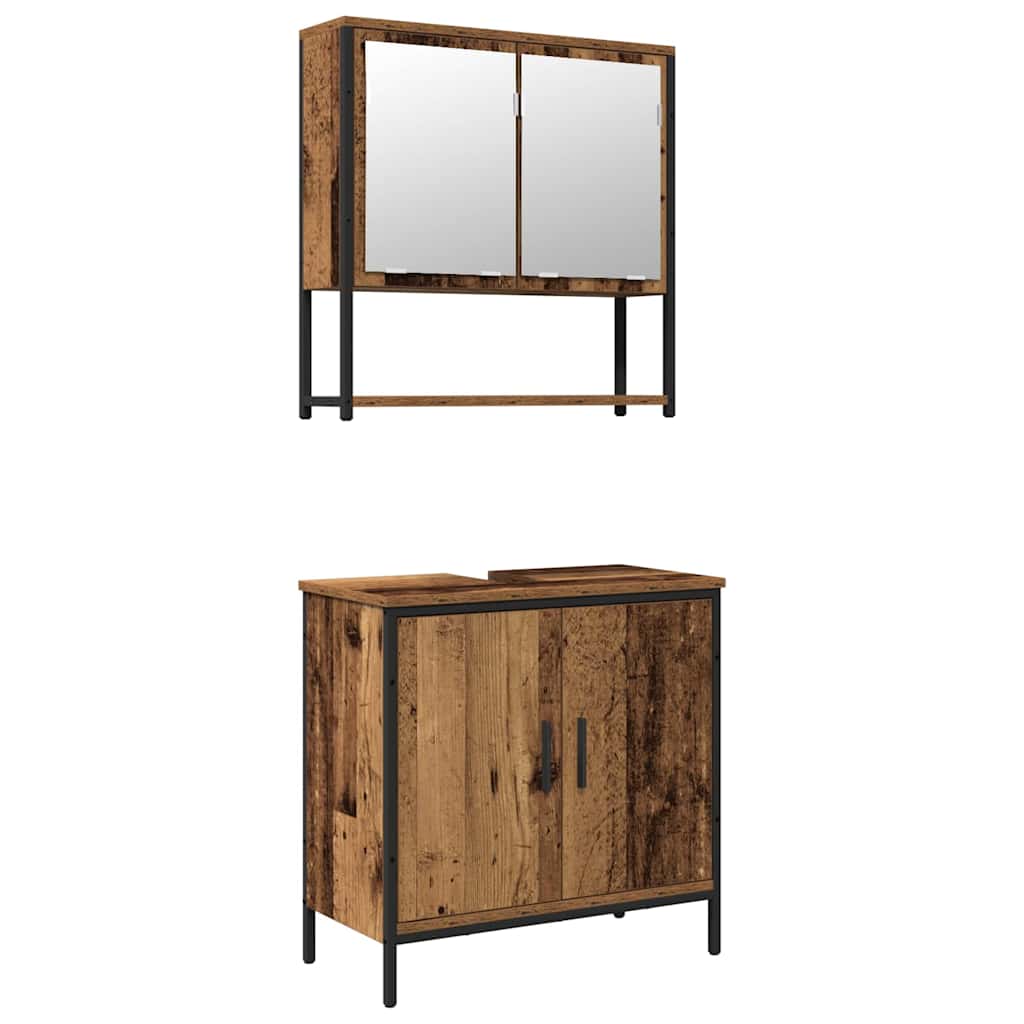 Set namještaja za kupaonicu 2 kom. Smeđa 60 x 30 x 60 cm