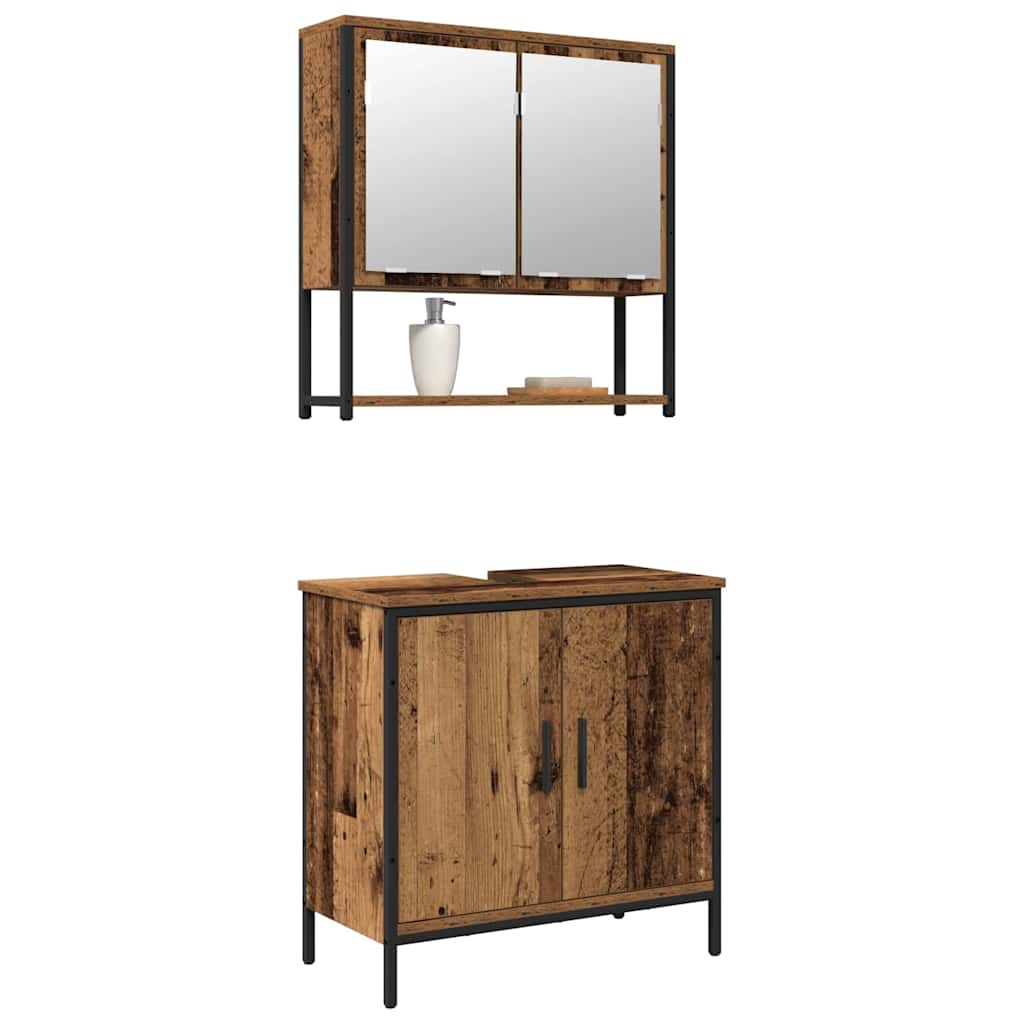 Set namještaja za kupaonicu 2 kom. Smeđa 60 x 30 x 60 cm