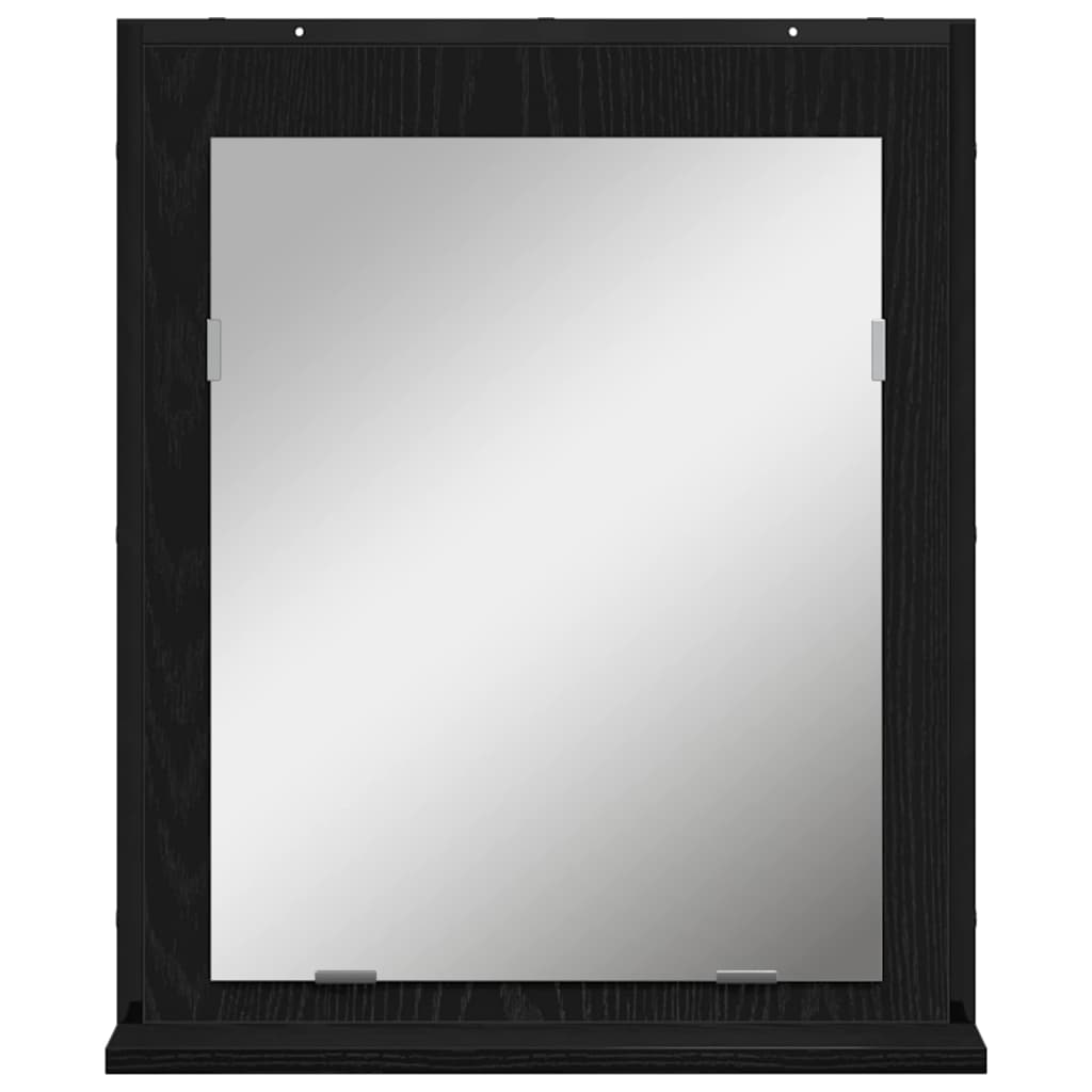 Set namještaja za kupaonicu Zidne 2 pcs Crna Konstruirano drvo