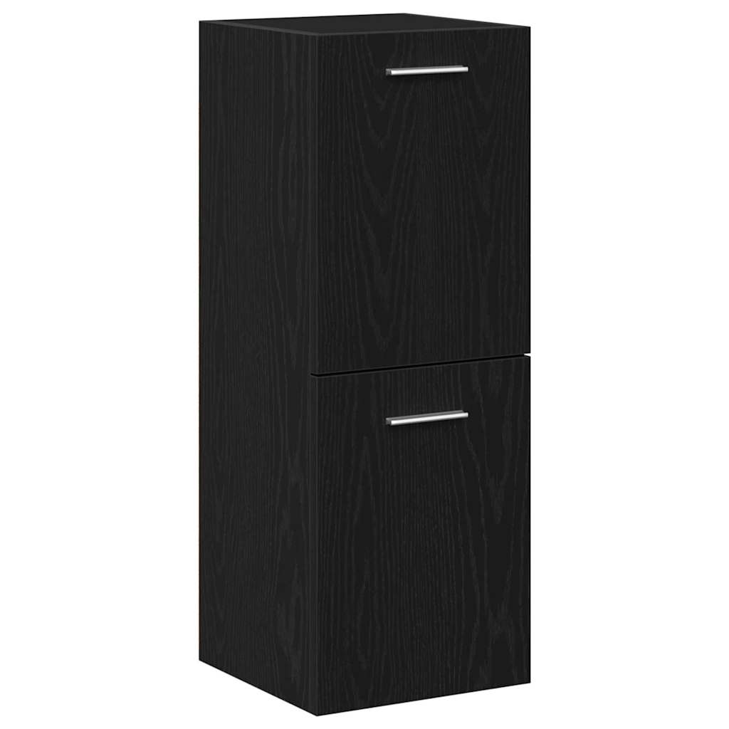 Set namještaja za kupaonicu 3 pcs Crni hrast Konstruirano drvo