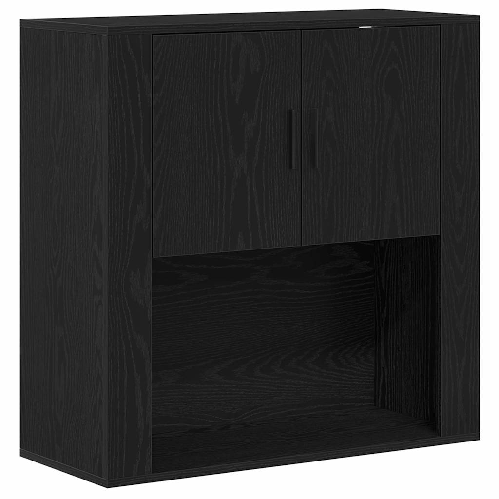 Highboard Crni hrast 80 x 33 x 150 cm Konstruirano drvo