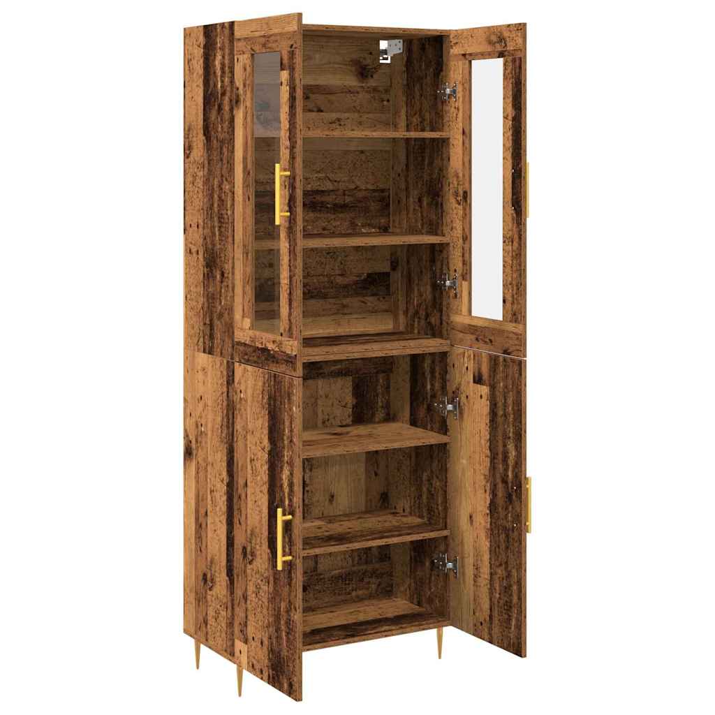 Highboard 2 pcs Staro drvo Konstruirano drvo