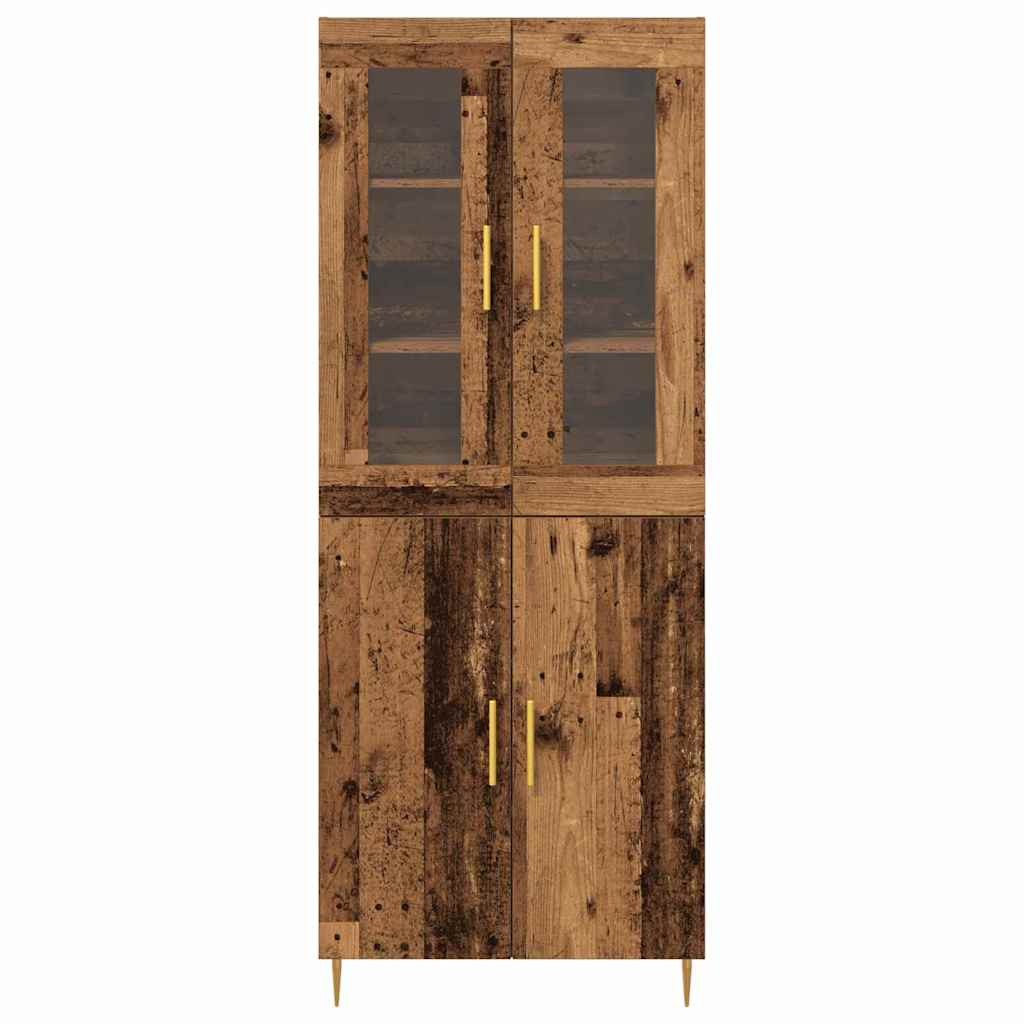 Highboard 2 pcs Staro drvo Konstruirano drvo