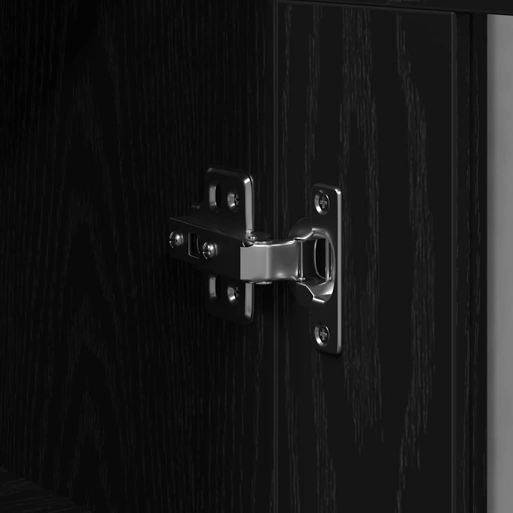 Highboard 2 pcs Crni hrast 69,5 x 34 x 180 cm Konstruirano drvo