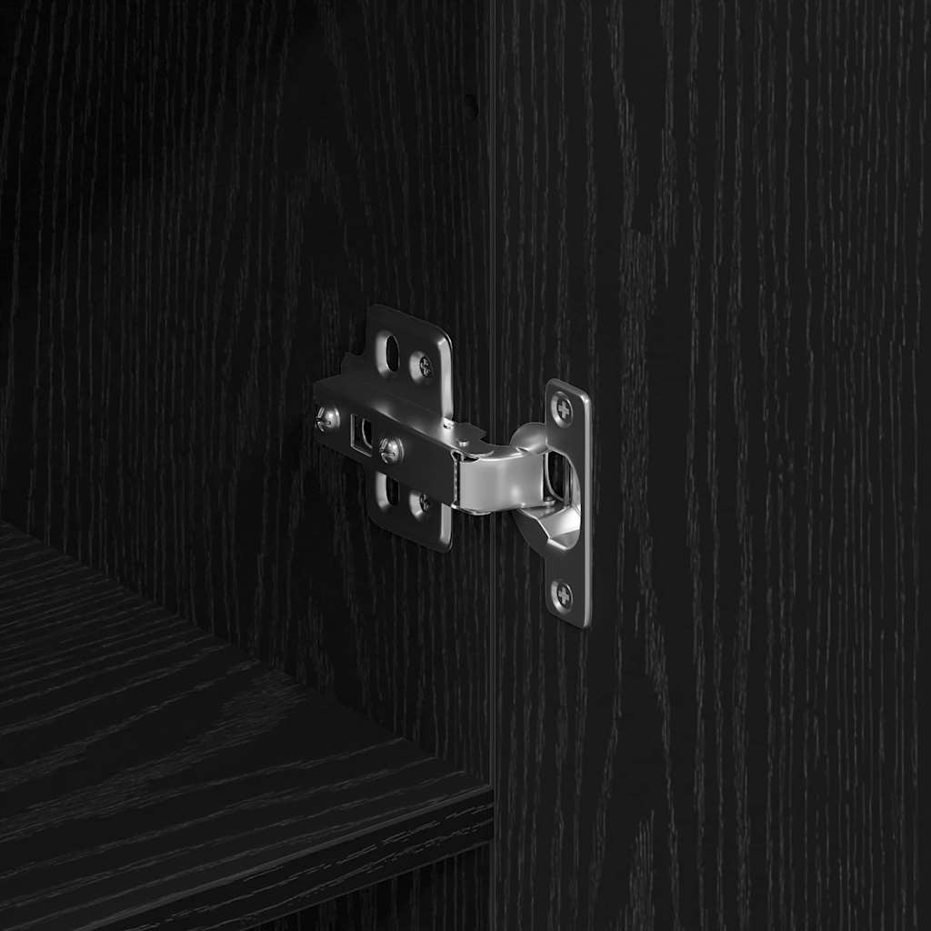 Highboard 2 pcs Crni hrast 69,5 x 34 x 180 cm Konstruirano drvo