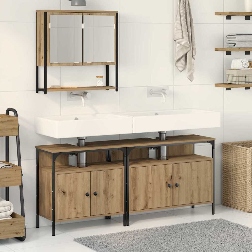 Set namještaja za kupaonicu Zidne 3 pcs Smeđa Konstruirano drvo