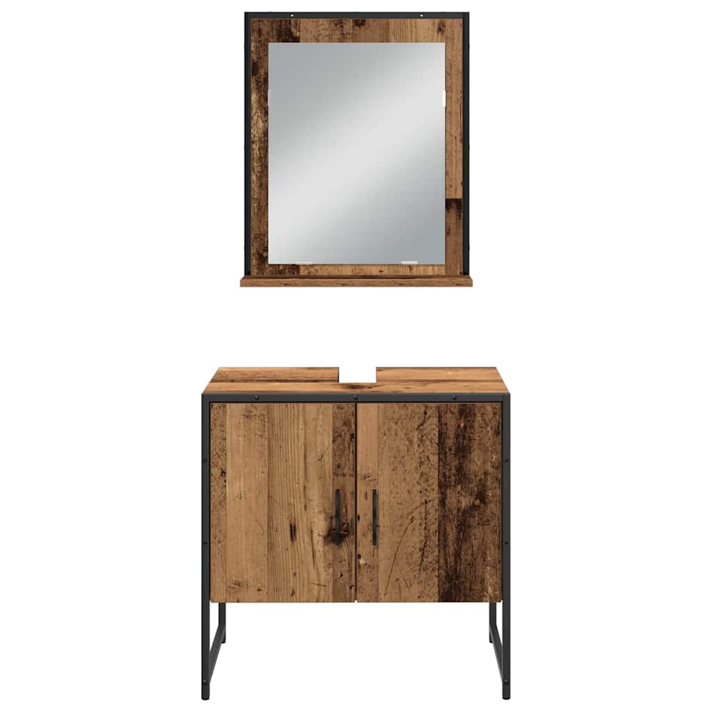Set namještaja za kupaonicu Zidne 3 pcs Smeđa Konstruirano drvo