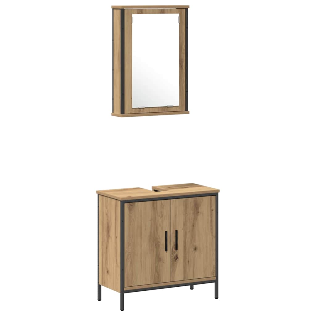 Set namještaja za kupaonicu Zidne 3 pcs Smeđa Konstruirano drvo