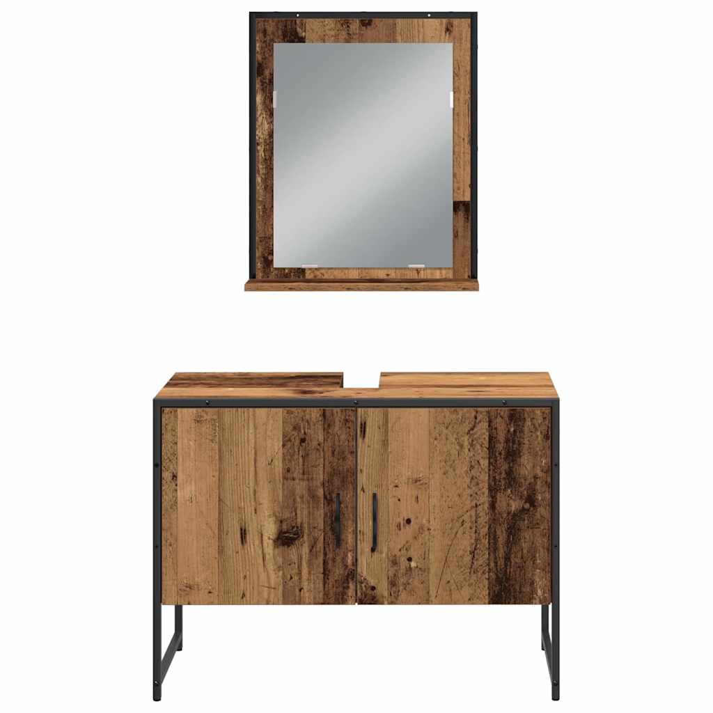 Set namještaja za kupaonicu 4 pcs Smeđa Konstruirano drvo