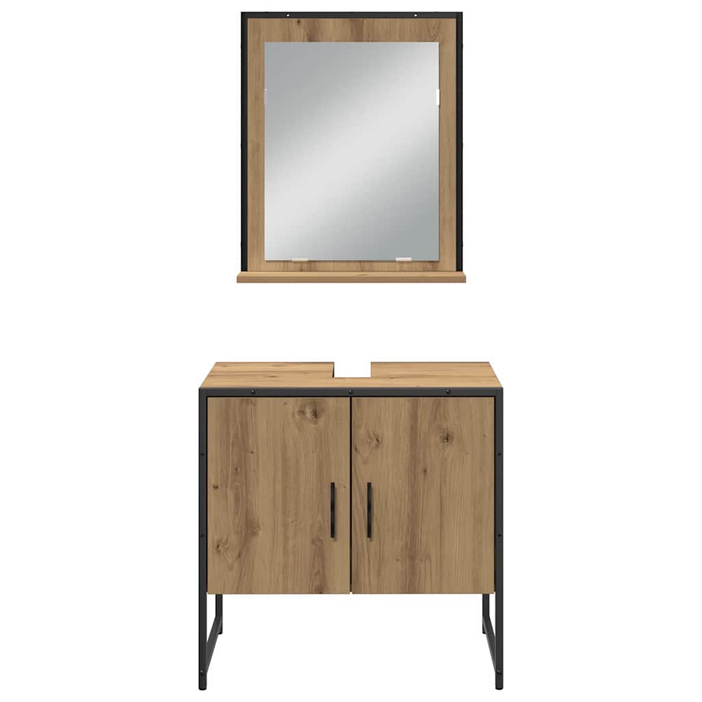 Set namještaja za kupaonicu 4 pcs Smeđa 33 x 33 x 185.5 cm