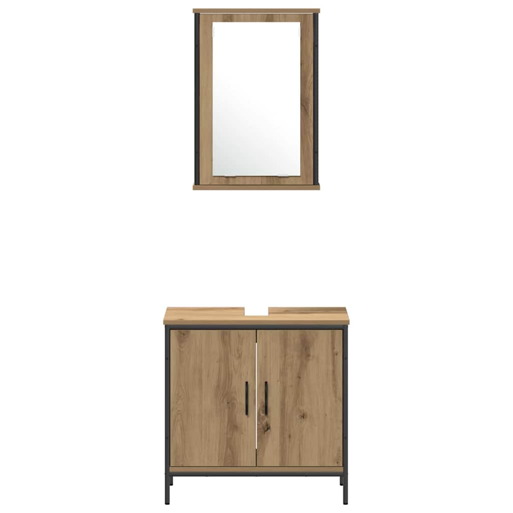 Set namještaja za kupaonicu Zidne 4 pcs Smeđa Konstruirano drvo