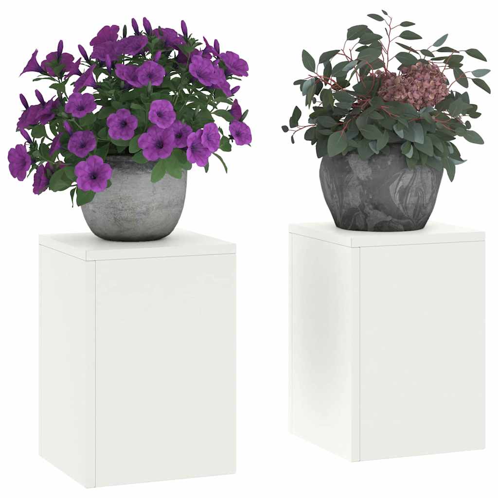 Stalak za biljke 2 pcs Bijelo 24 x 24 x 35 cm Čelik