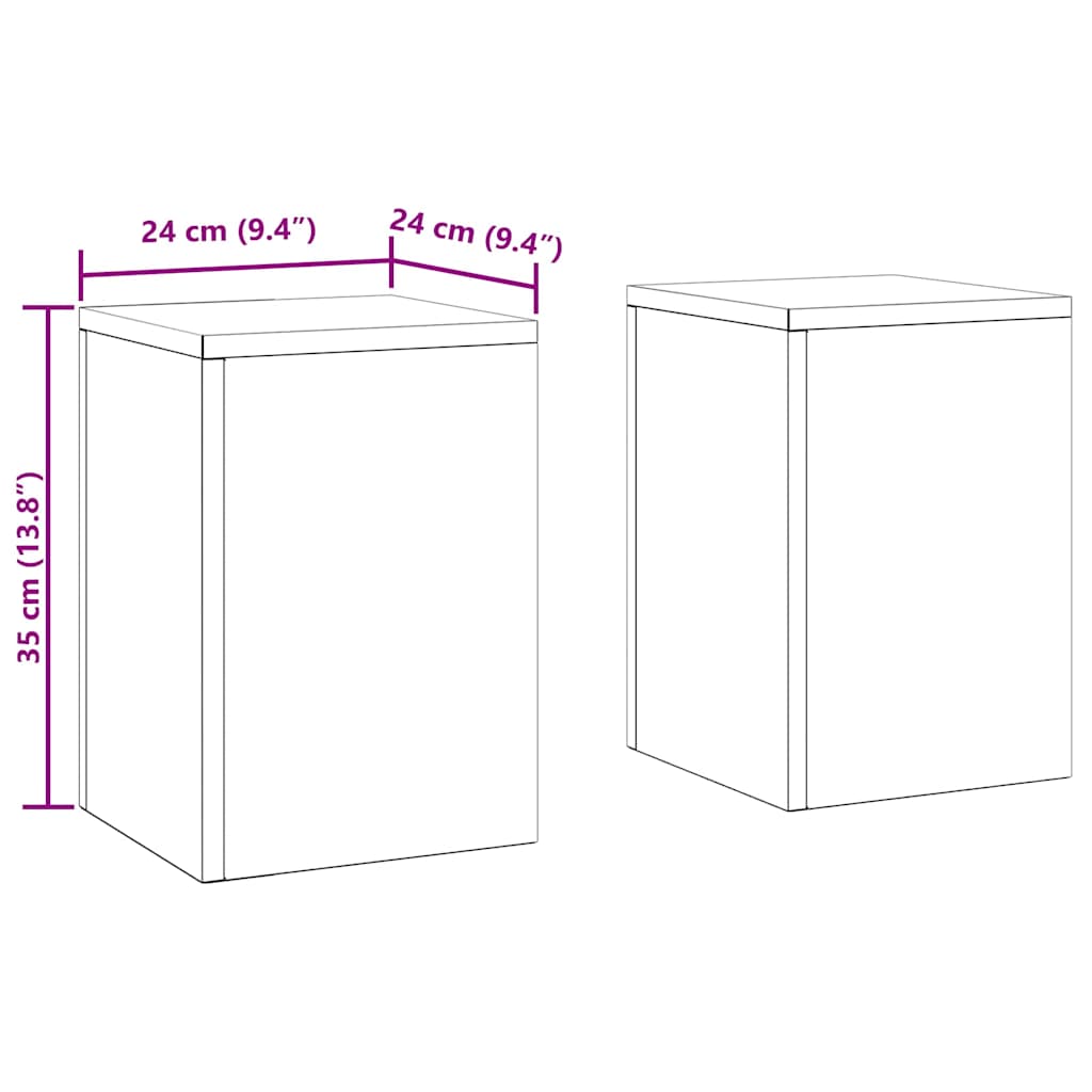 Stalak za biljke 2 pcs Bijelo 24 x 24 x 35 cm Čelik