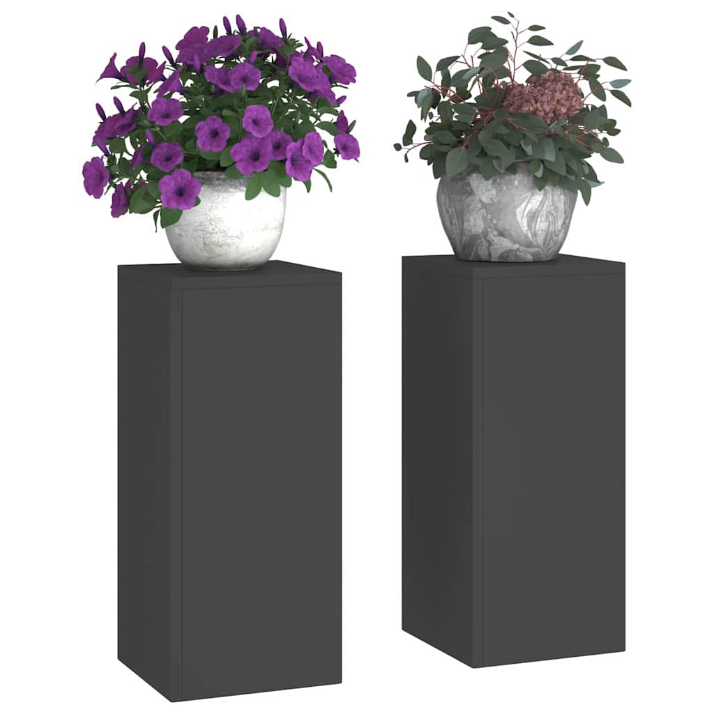 Stalak za biljke 2 pcs Crna 24 x 24 x 55 cm Čelik