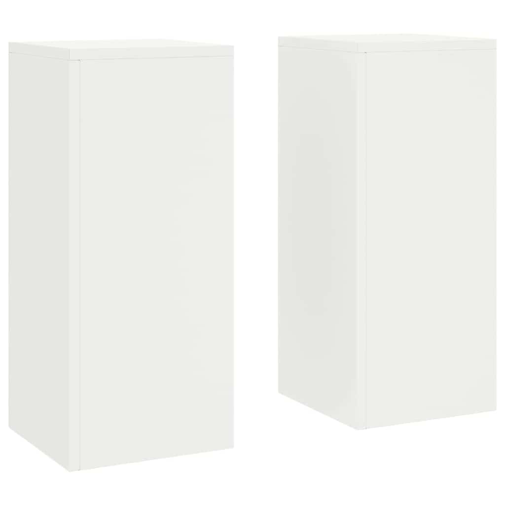 Stalak za biljke 2 pcs Bijelo 24 x 24 x 55 cm Čelik