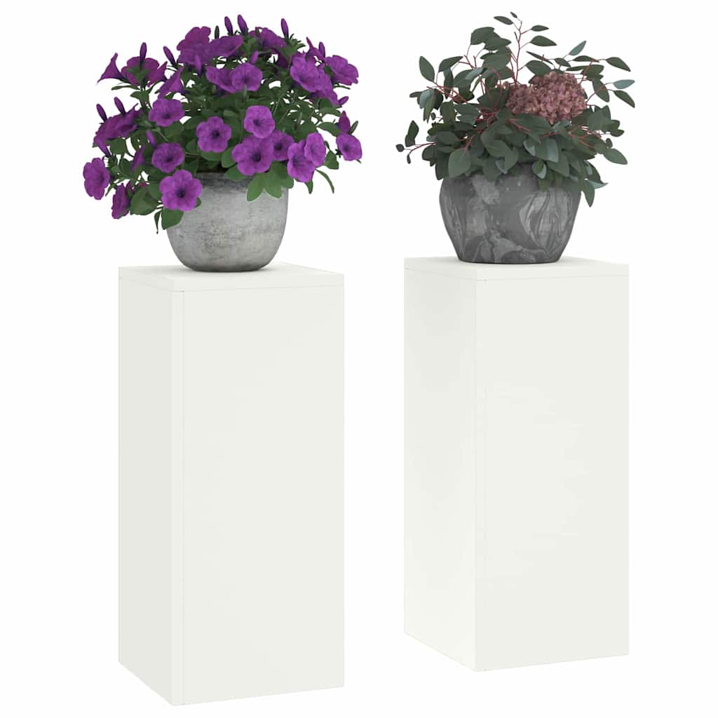 Stalak za biljke 2 pcs Bijelo 24 x 24 x 55 cm Čelik