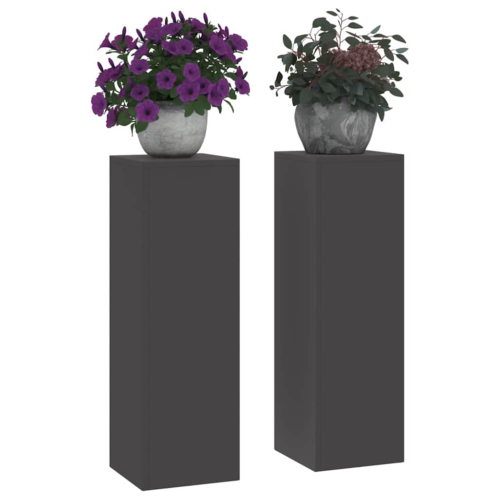 Stalak za biljke 2 pcs Crna 24 x 24 x 75 cm Čelik