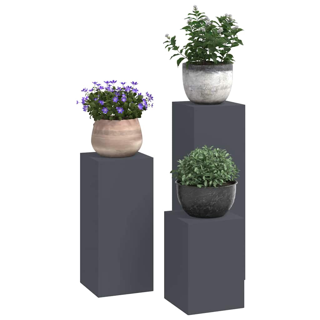 Stalak za biljke 3 pcs Antracit Čelik