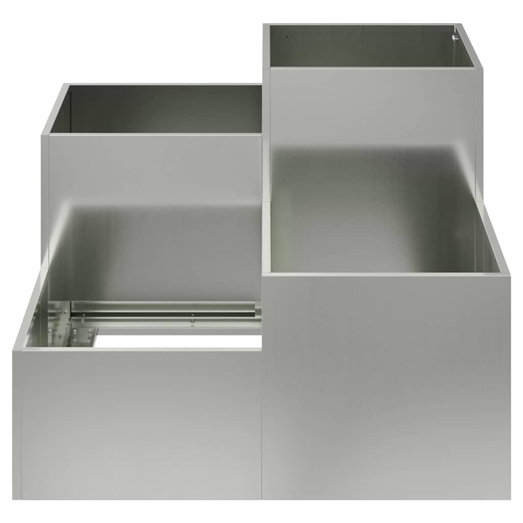 Vrtna saksija Srebrno 80 x 80 x 60 cm Pocinčani čelik