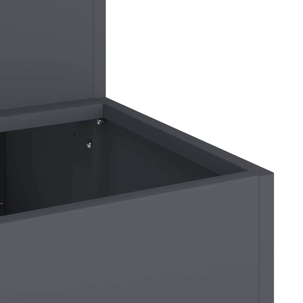 Vrtna saksija Antracit 100 x 60 x 45 cm Čelična vrata