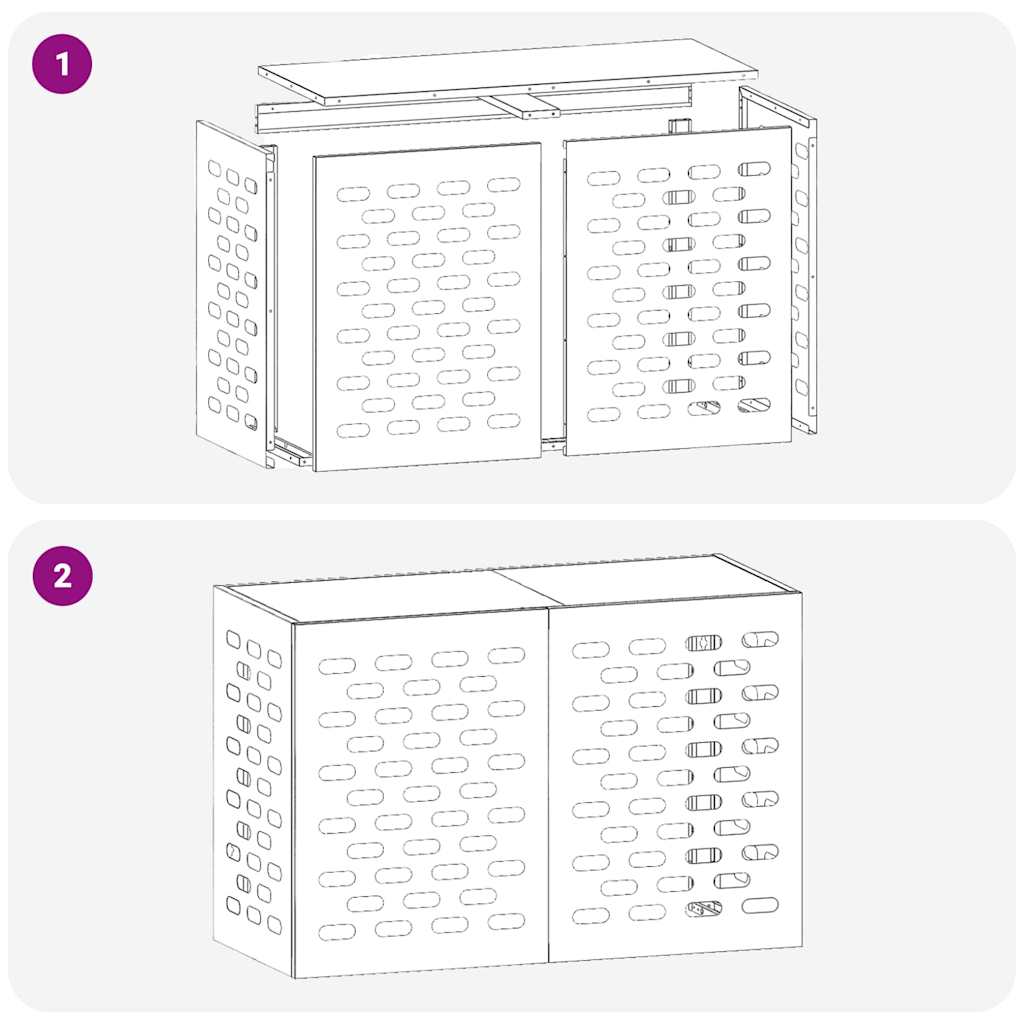 Pokrov za klima uređaj Bijelo 90 x 40 x 60 cm Čelik