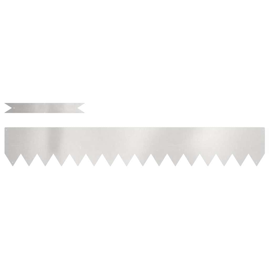 Ograda oko Travnjaka 20 pcs Srebrno 100 x 0,05 x 15 cm
