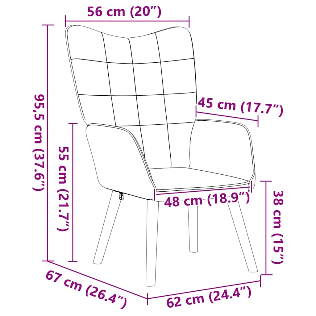 fotelja Svijetlo siva 62 x 67 x 95,5 cm Sherpa Tkanina