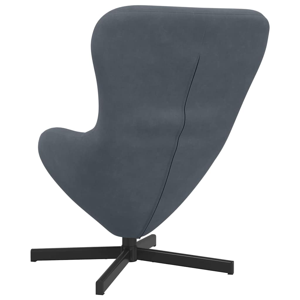 Jajolika fotelja Tamno siva 63 x 73 x 90 cm Baršun