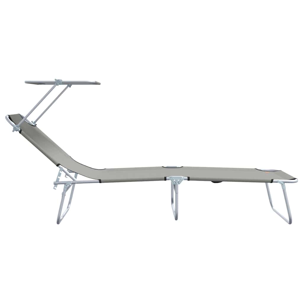 Ležaljka 2 pcs Siva 58 x 188 x 77cm Poliester