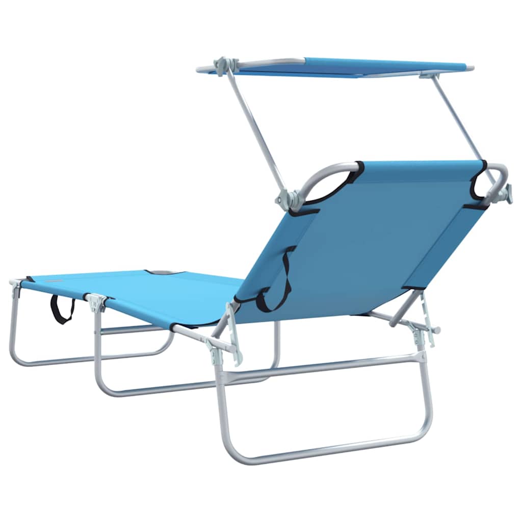 Ležaljka 2 pcs Svijetloplava 58 x 188 x 77cm Poliester