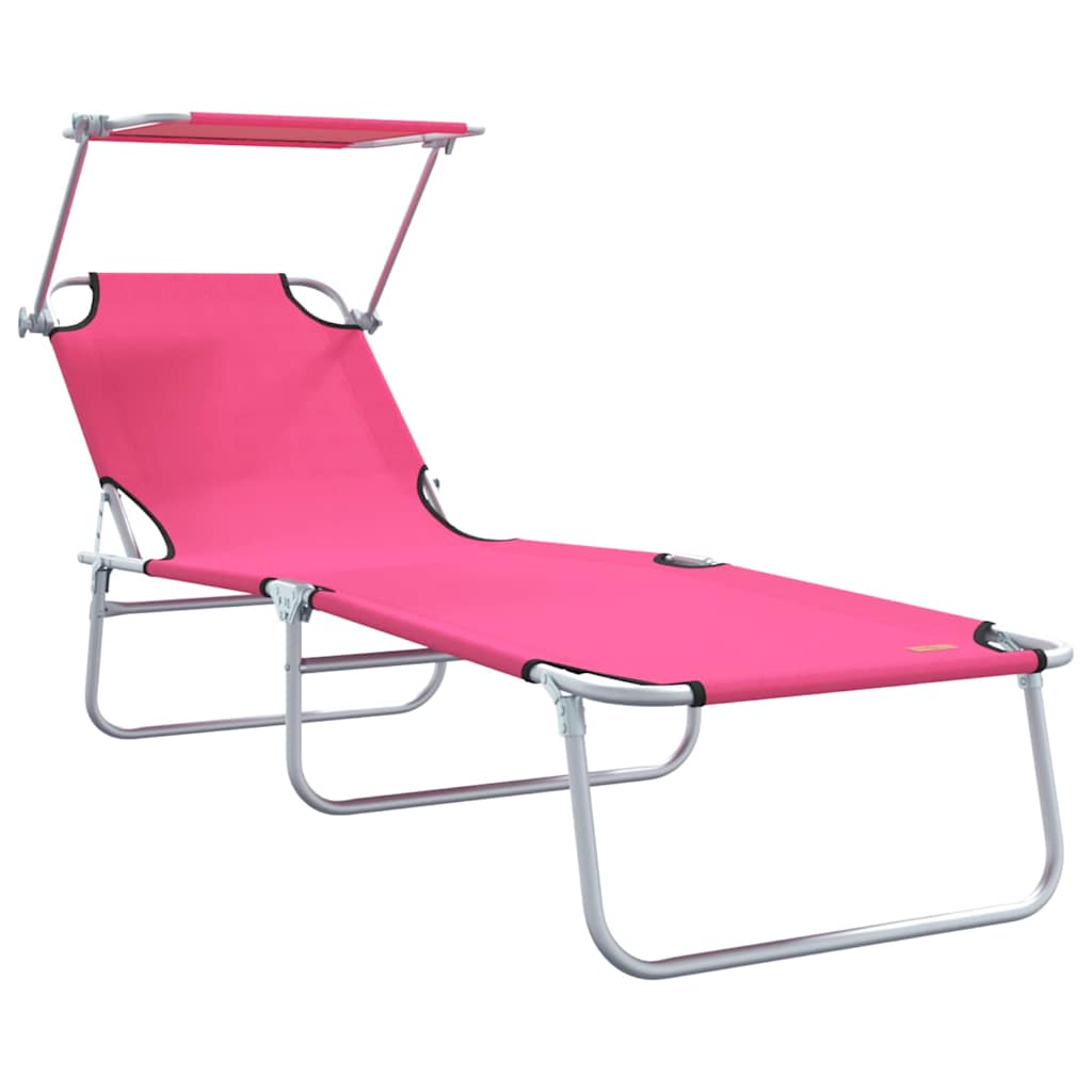 Ležaljka 2 pcs Ružičasta 58 x 188 x 77cm Poliester