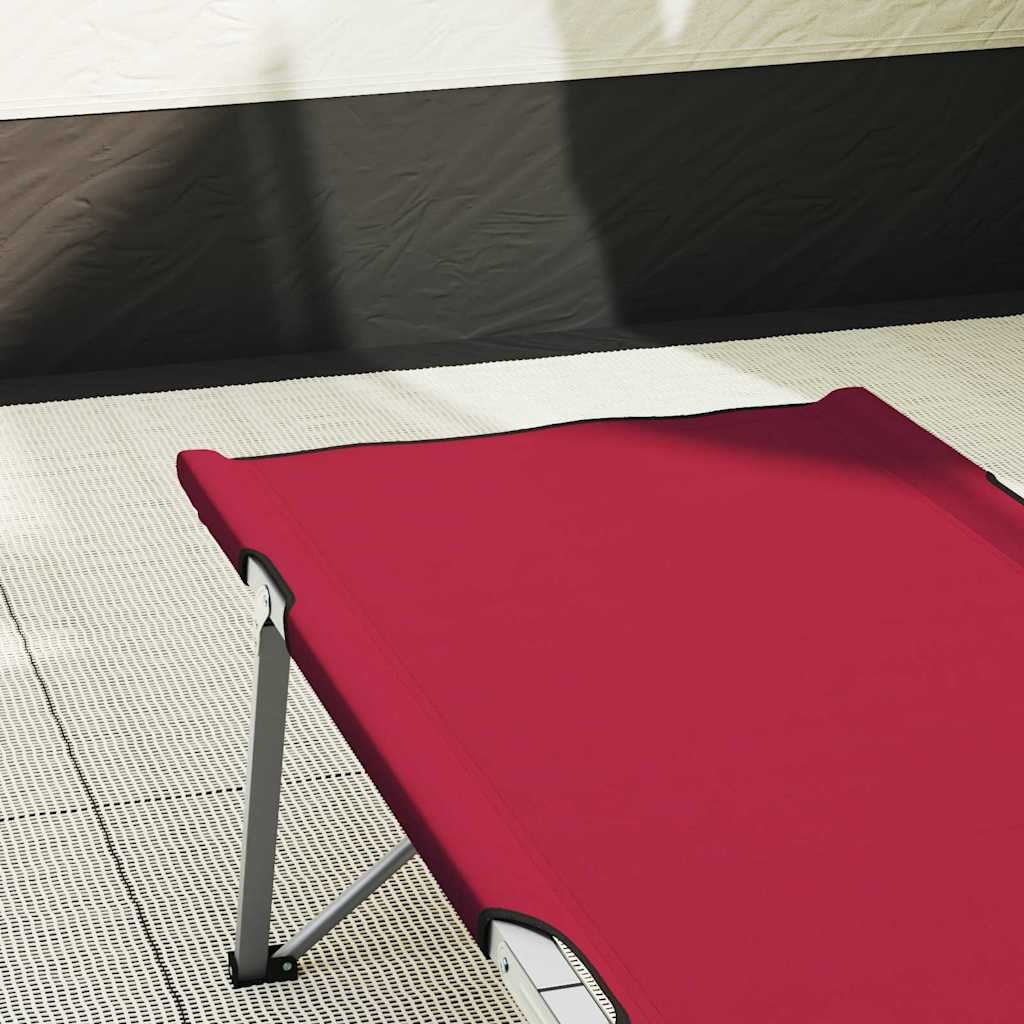Sklopivi kamperski krevet Crvena 194 x 62,5 x 42,5 cm