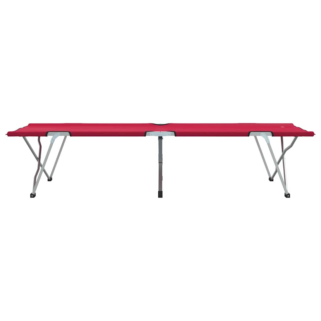 Sklopivi kamperski krevet 2 pcs Crvena 194 x 62,5 x 42,5 cm
