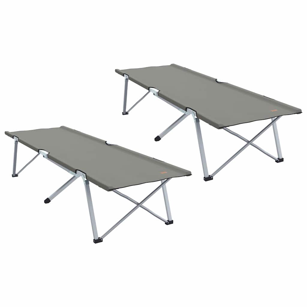 Sklopivi kamperski krevet 2 pcs Siva 194 x 62,5 x 42,5 cm