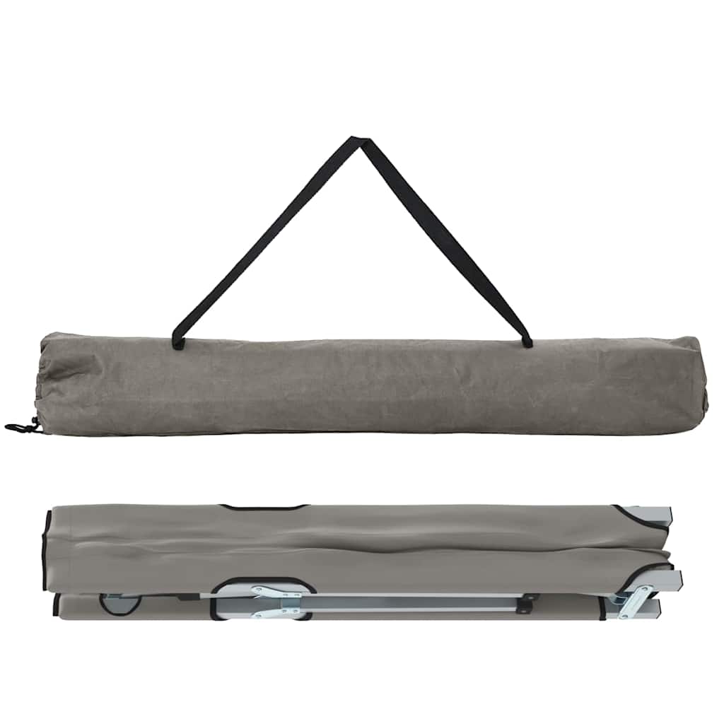 Sklopivi kamperski krevet 2 pcs Siva 194 x 62,5 x 42,5 cm